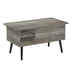 Tavolino ad Altezza Regolabile con Gambe in Legno