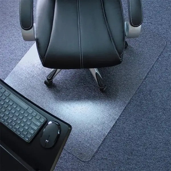 Tappeto salvapavimento in PVC per sedia da ufficio rettangolare con borchie