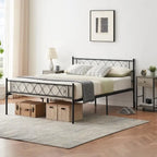 Struttura letto a piattaforma con testiera in ferro battuto "Sweet Heart"