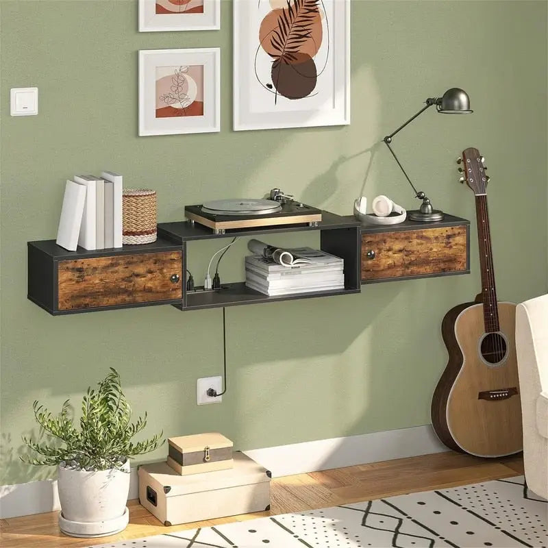 Mensola console multimediale moderna a parete - 11P x 55L x 7,9A