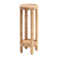 Tavolino portabevande in rattan - 22,86x22,86x55,88 cm