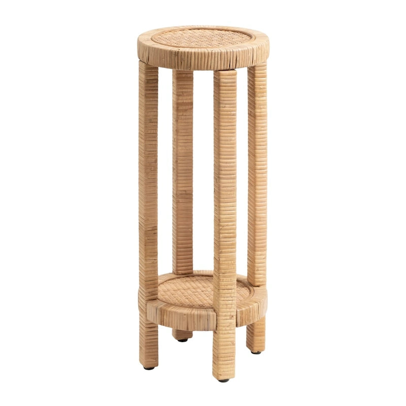 Tavolino portabevande in rattan - 22,86x22,86x55,88 cm
