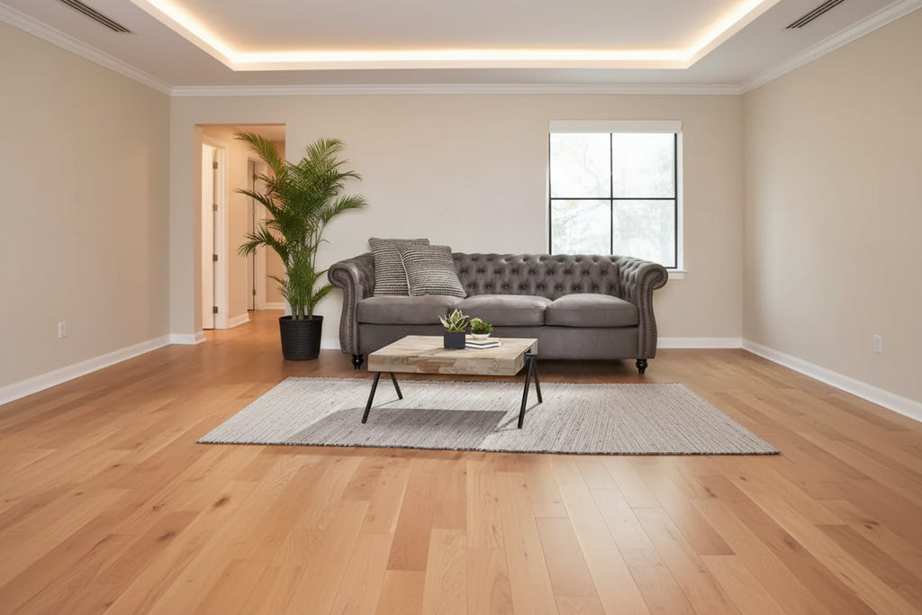 Mango Wood Coffee Table, Modern Industrial Design, With Wooden Tabletop And Metal Legs